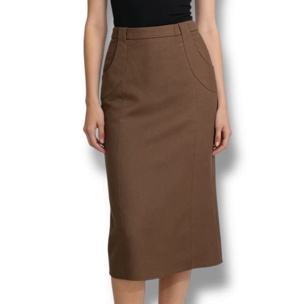 발렌티노 패널 롱 스커트