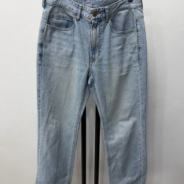 정품) 솔리드옴므 23ss 연청 데님 청바지 46