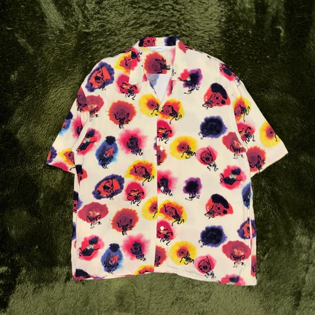 [XL] 사스콰치패브릭스 카신 레이온 오픈 카라 하프 셔츠