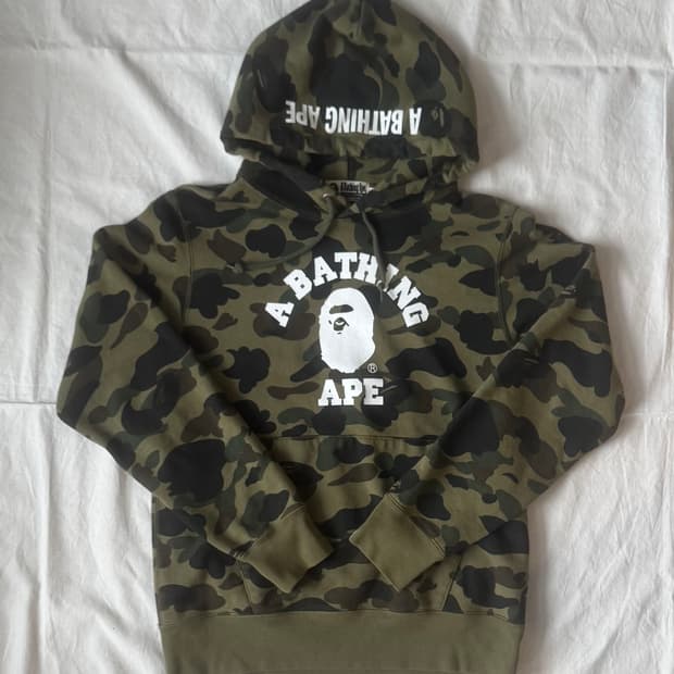 Bape 1st 카모 컬리지 후드