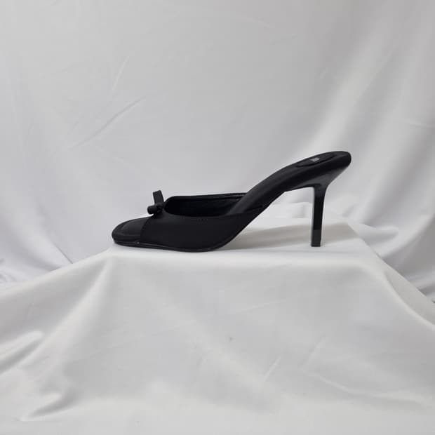 37 240 자라 zara y2k 리본 힐 뮬 구두 샌들