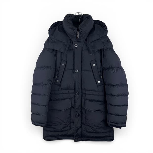 (50) 라코스테 구스다운 사파리 야상 패딩 네이비