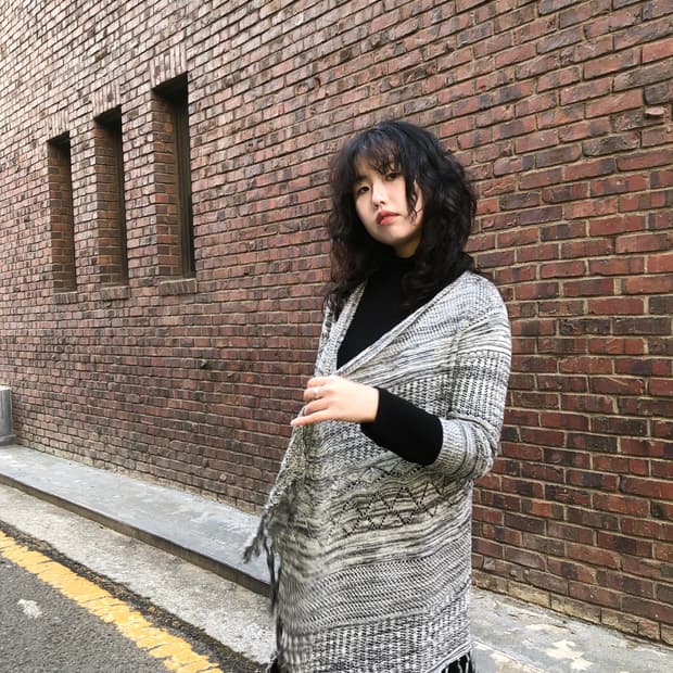 grunge shawl cardigan