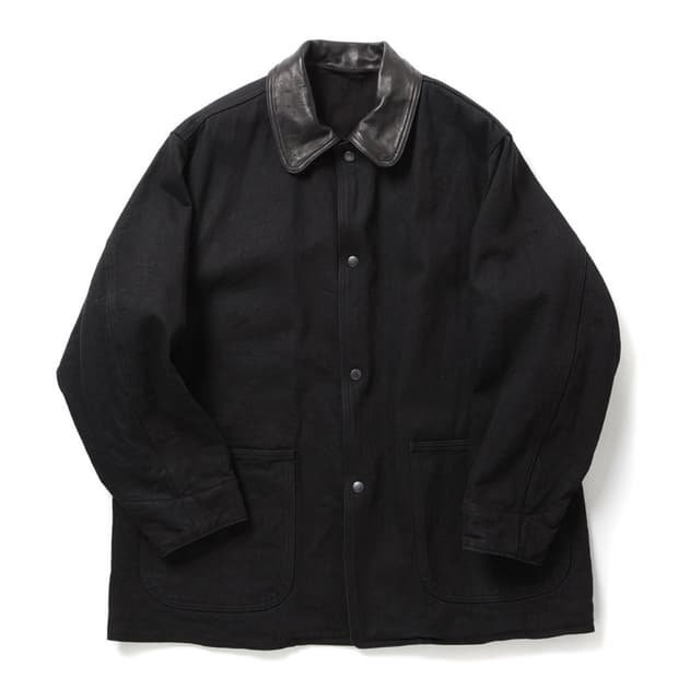 코모리 24fw 레더카라 워크자켓 