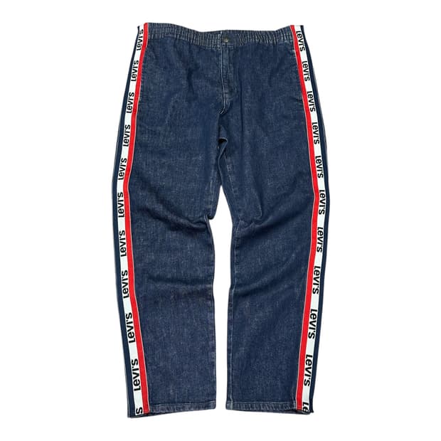 ✨ (바배) 리바이스 사이드로고 밴딩 데님 팬츠 