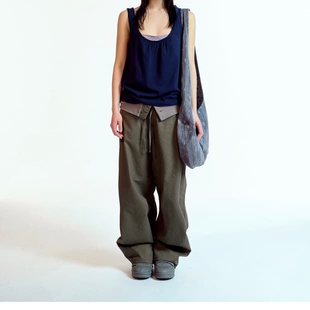 코이세이오 플로우 폴드 팬츠 카키 0사이즈