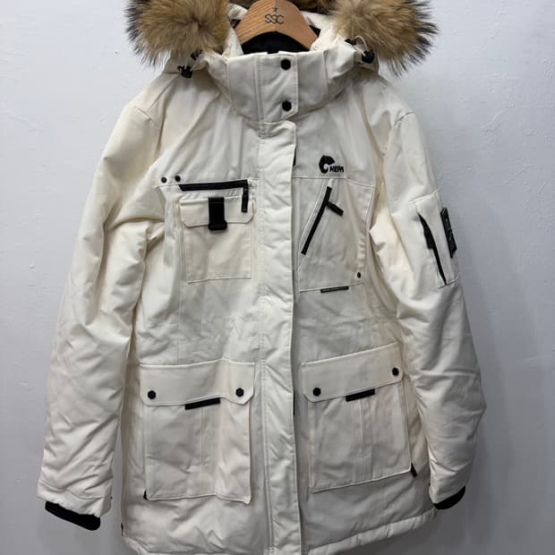 정품) 네파 남성 퍼 후드 구스패딩 XXL