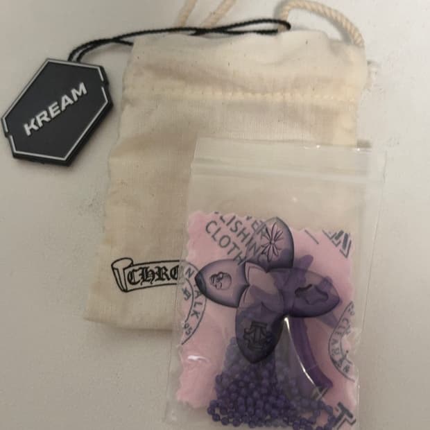 크롬하츠 실리콘 실리크롬 목걸이 퍼플 