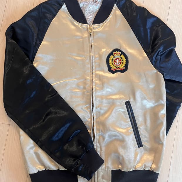 골든베어 Golden Bear 새틴 바시티 자켓