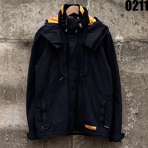 오클리 기능성 후드 바람막이 블랙/옐로우 S 0211