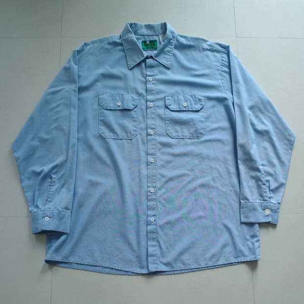 80s MADE IN USA 랭글러 빈티지 샴브레이 워크셔츠 XL