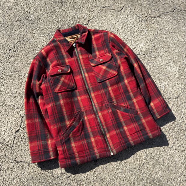 00's GAP 플란넬 양털 체크 집업자켓 B79