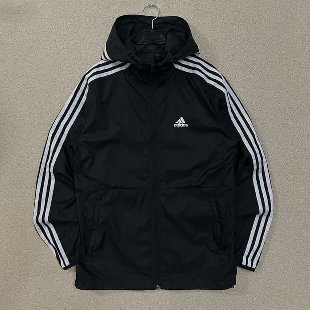  (M) 아디다스 삼선 후드 바람막이 