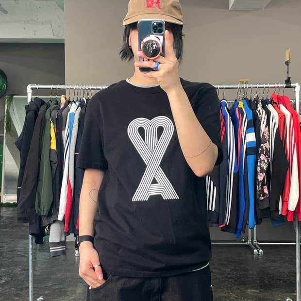 AMI 아미 프린팅 반팔 티셔츠