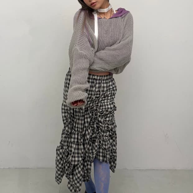 라이트 그레이 루즈 니트