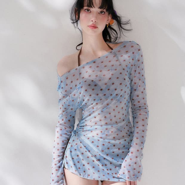 아일랜드 도트 메쉬 스윔 세트 (3Piece)