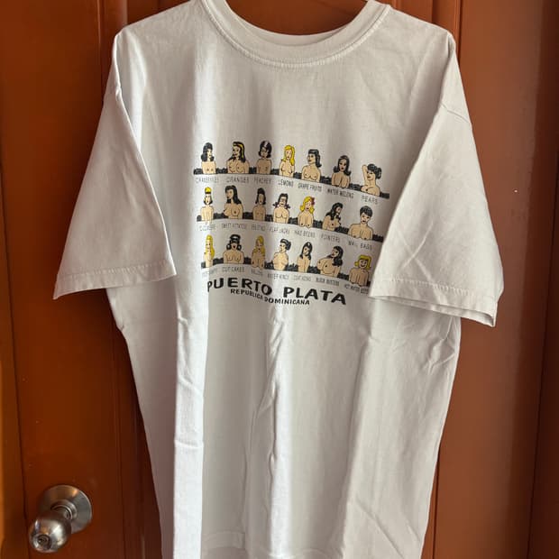 90s도미니카 푸에르토 플라타 'Funny Graphic 티셔츠