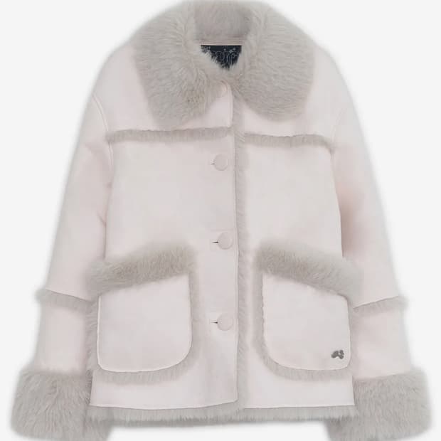 시어링 무스탕 자켓 (핑크)