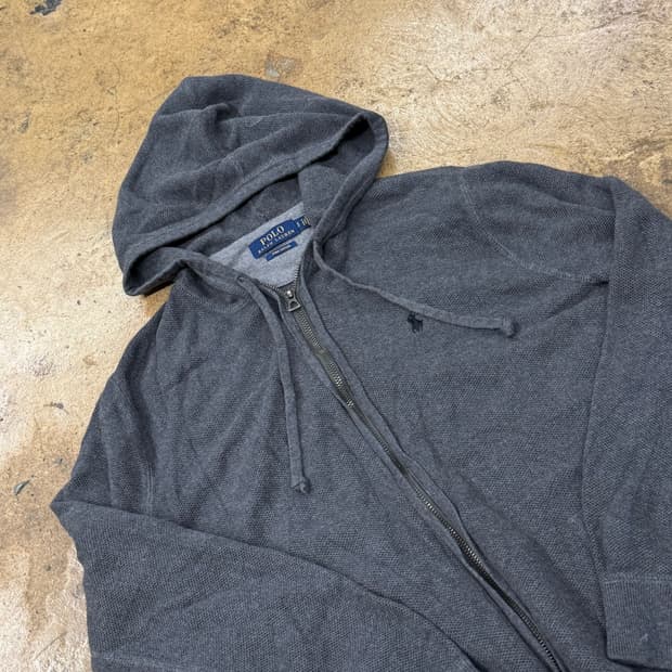 폴로 랄프로렌 그레이 후드집업 