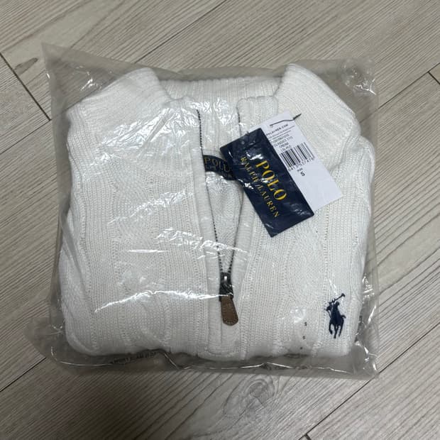정품 새상품 폴로 랄프로렌 반집업 니트