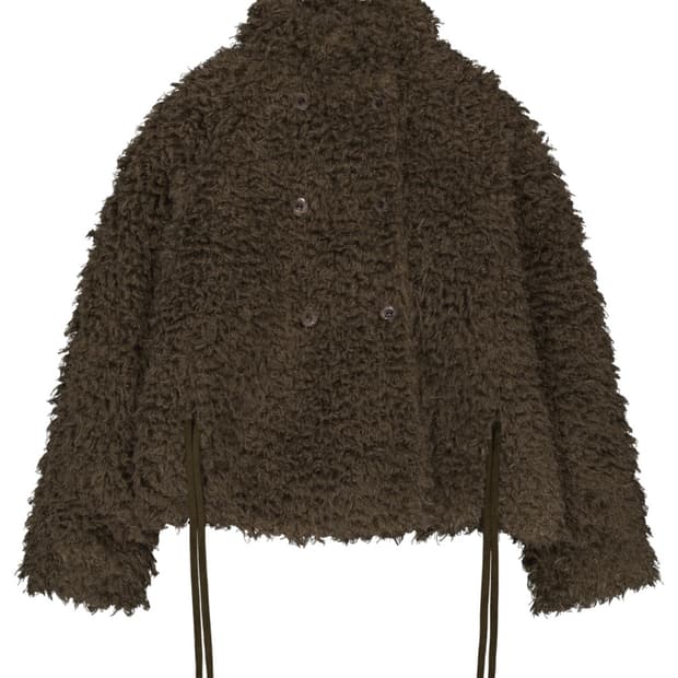 코이세이오 퍼 자켓 브라운 hairy fur jacket brown