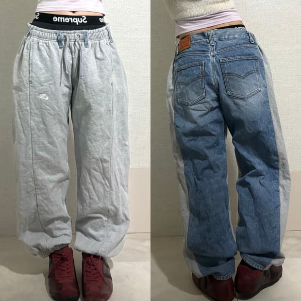 나이키x리바이스 와이드 커스텀팬츠