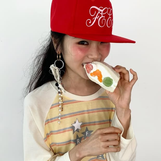 샵페어리 레인보우 래글런 티셔츠