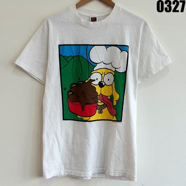 프룻오브더룸 HEAVY COTTON 프린팅 반팔 티셔츠 M 0327