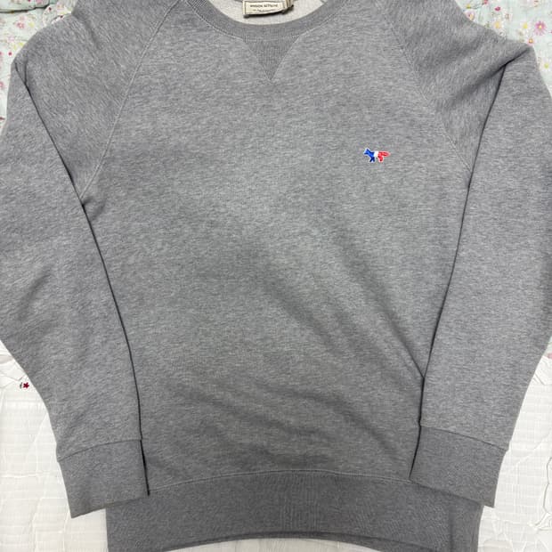 메종키츠네 그레이 맨투맨 티셔츠 국문탭 M(100-105)