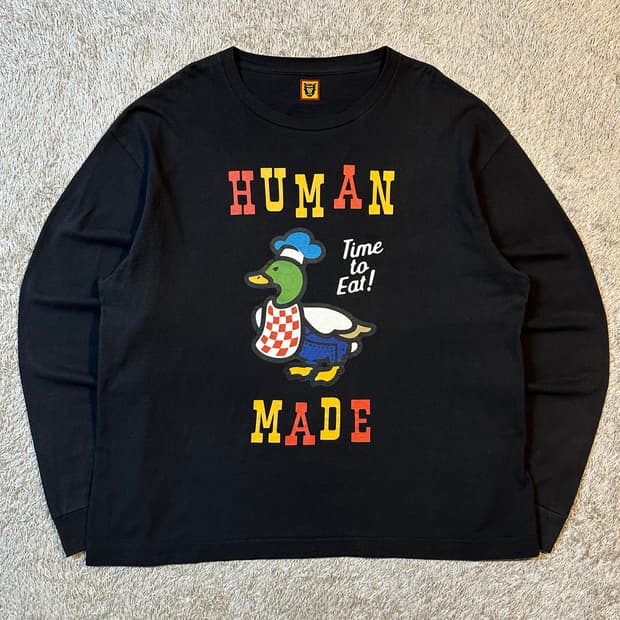 휴먼메이드 그래픽 롱슬리브 긴팔 블랙