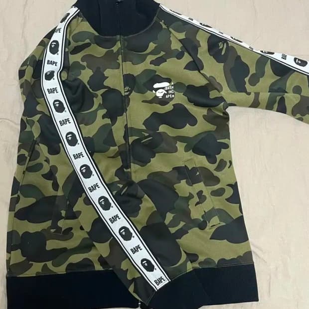 베이프 bape abc 카모 져지 트랙탑 택포