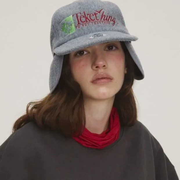 새제품) 테켓 이어플랩 모자 teket earflap cap 그레이