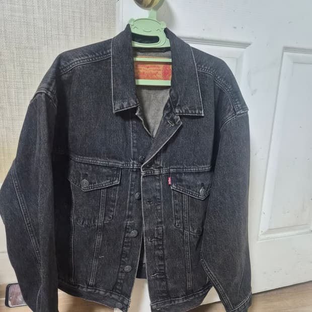 리바이스 조던 블랙 데님 트러커 자켓 M사이즈