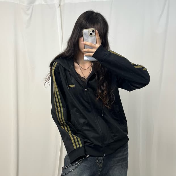 Adidas black hood jersey 