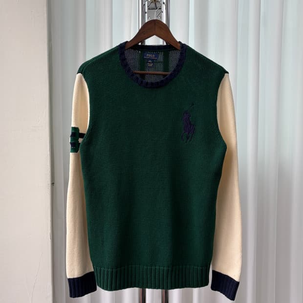 [M-L]폴로 랄프로렌 빅포니 치프키프 코튼 니트