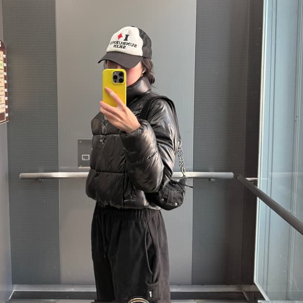 자라 크롭 푸퍼 패딩