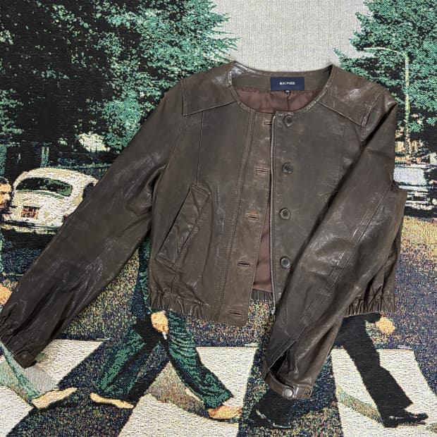 japanese vintage Tomorrowland 양가죽 숏버튼 자켓