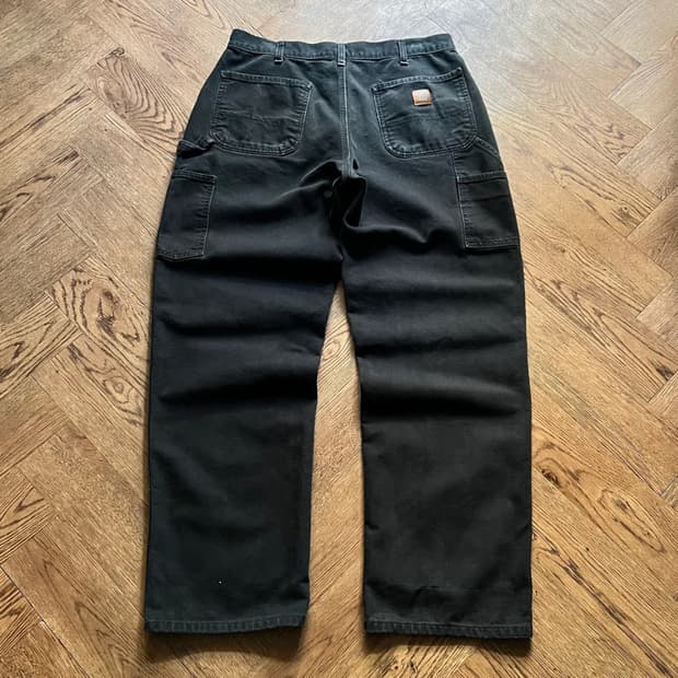 [34]칼하트 USA 빈티지 워싱 블랙 싱글니 카펜터 워크 팬츠