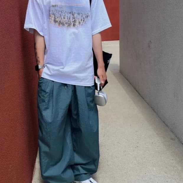 디서먼트 나일론 팬츠