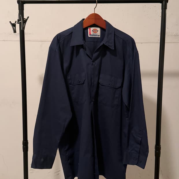 Vintage 00s Dickies Navy Work Shirt