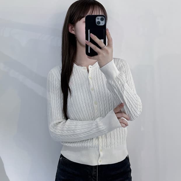 폴로랄프로렌 베이비핑크포니 케이블 가디건