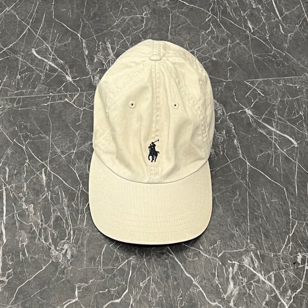 폴로랄프로렌 로고 베이지 볼캡