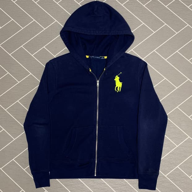 폴로 빅포니 후드집업 네이비