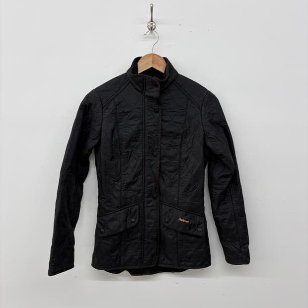 바버 블랙 퀼팅 자켓 여성 S