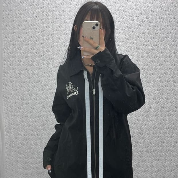 스투시X네이버후드 희귀 키치 리플렉티브 자켓 L C07860