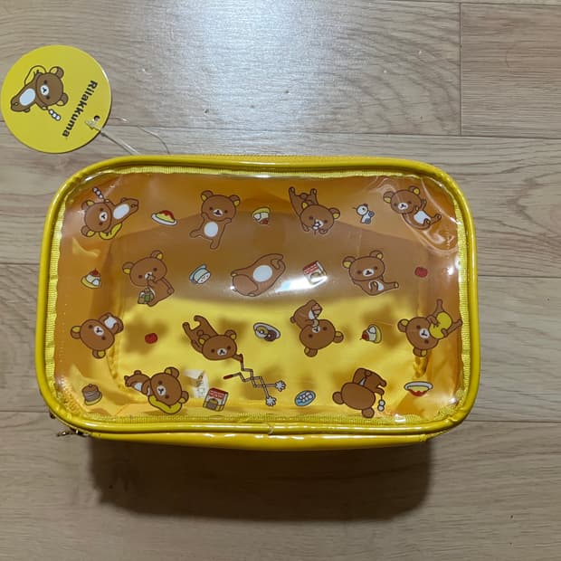 CU 씨유 빼빼로 콜라보 리락쿠마 투명 PVC 파우치