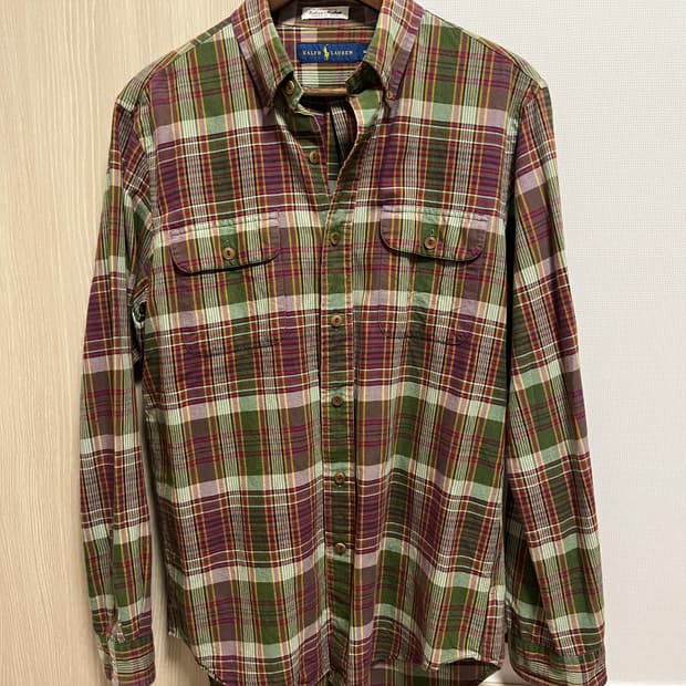 랄프로렌 마드라스 체크 셔츠 M