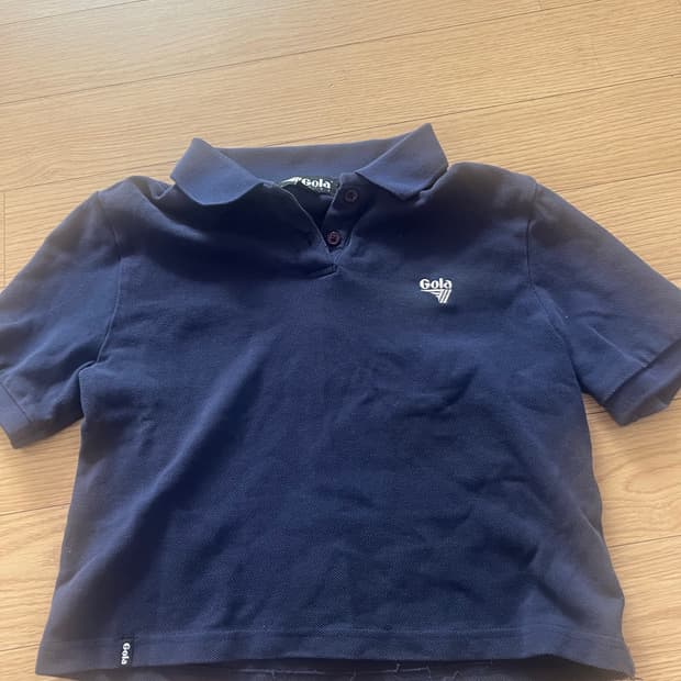 Gola 여성 카라 크롭 반팔 티셔츠