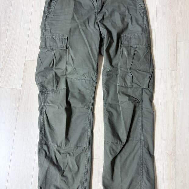 (중고) 칼하트 레귤러 카고 바지 카키색