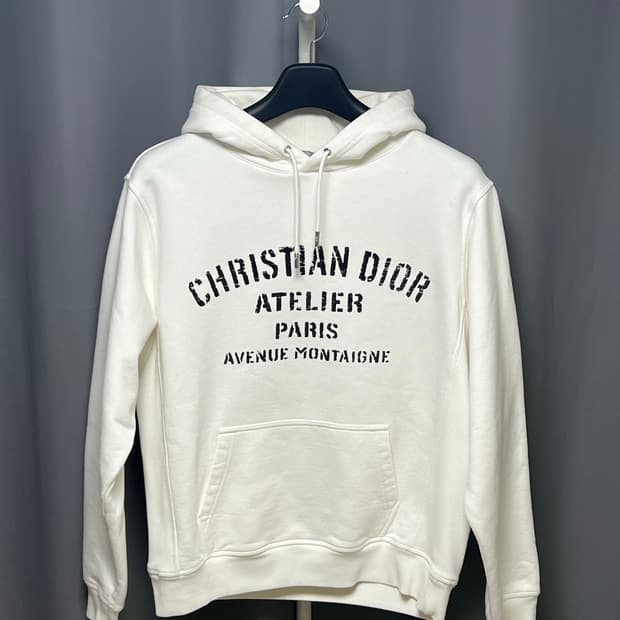 [정품] 새상품급 / L 디올 아뜰리에 후드티 화이트